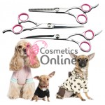 Foarfeca Dog&Cat Argintie curba de tuns in sus 6,0 uz Profesional PET001 + 5 Perechi manusi nitril